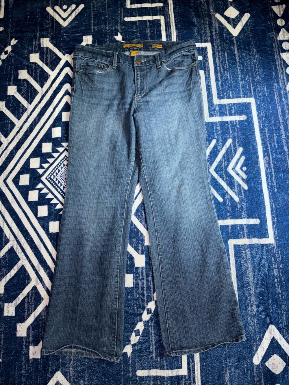Seven7 Women's Medium Blue Wide Leg Jeans